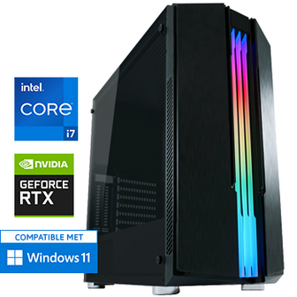 Intel Core i7 12700F met GeForce RTX 4070 - 32GB RAM - 1000GB SSD - WiFi - Bluetooth
