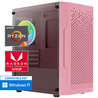 AMD Ryzen 5 met Radeon RX Vega 7 - 16GB RAM - 500GB SSD - WiFi - Bluetooth - Roze