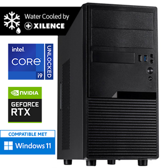 Intel Core i9 14900KF (Watergekoeld) met GeForce RTX 4040 - 64GB DDR5 RAM - 2000GB SSD - WiFi - Bluetooth