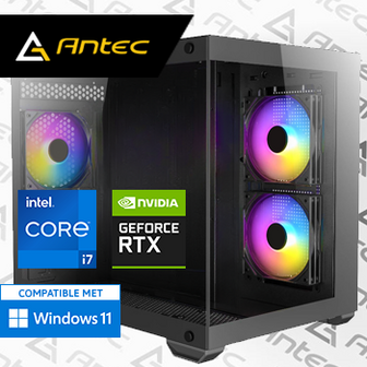 Intel Core i7 14700F (Watergekoeld) met GeForce RTX 4070 - 32GB RAM - 1000GB SSD - WiFi - Bluetooth - ANTEC