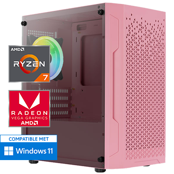 AMD Ryzen 7 met Radeon RX Vega 8 - 16GB RAM - 500GB SSD - WiFi - Bluetooth - Roze