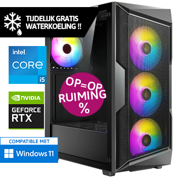 Intel Core i5 (Watergekoeld) met GeForce RTX 3050 - 32GB RAM - 1000GB SSD - WiFi - Bluetooth - OP=OP!