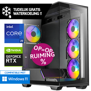 Intel Core i9 12900F (Watergekoeld) met GeForce RTX 4070 - 64GB RAM - 2x 1TB SSD - WiFi - Bluetooth - OP=OP!